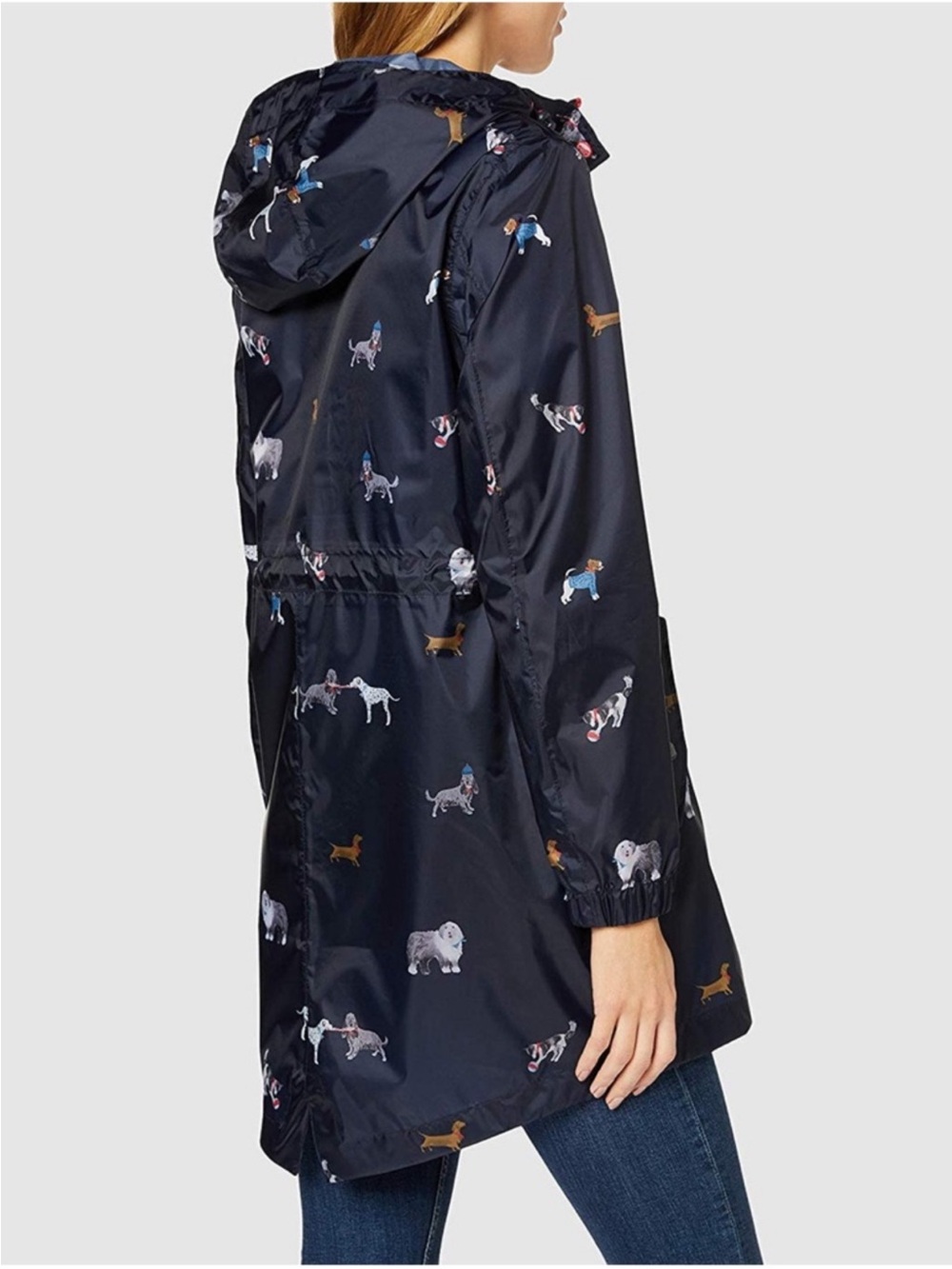 Joules Golightly Packable Waterproof Blue Rain Jacket May Day Dog Size US 10 - Picture 2 of 15
